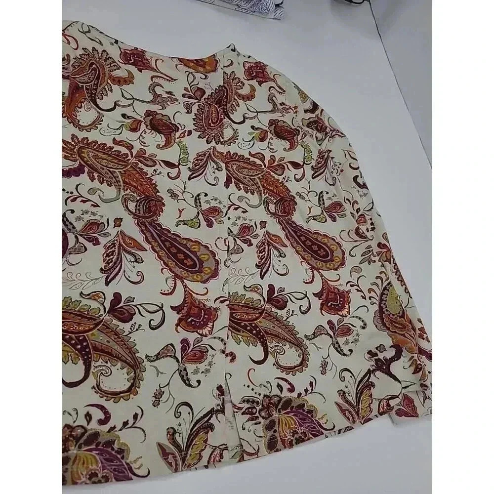 J. Jill Shirt Women's Size Small Paisley Long Sleeve - Picture 9 of 9